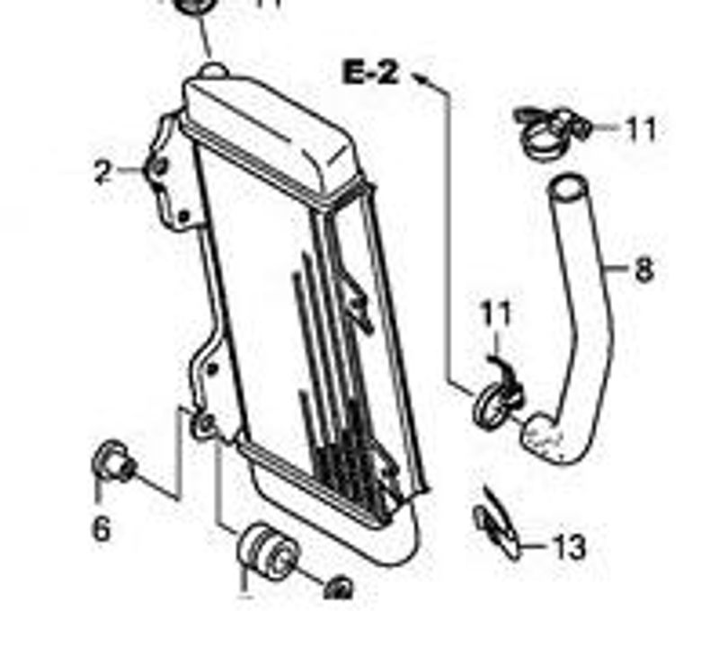 Original Honda CRF250R Venstre Radiator -09